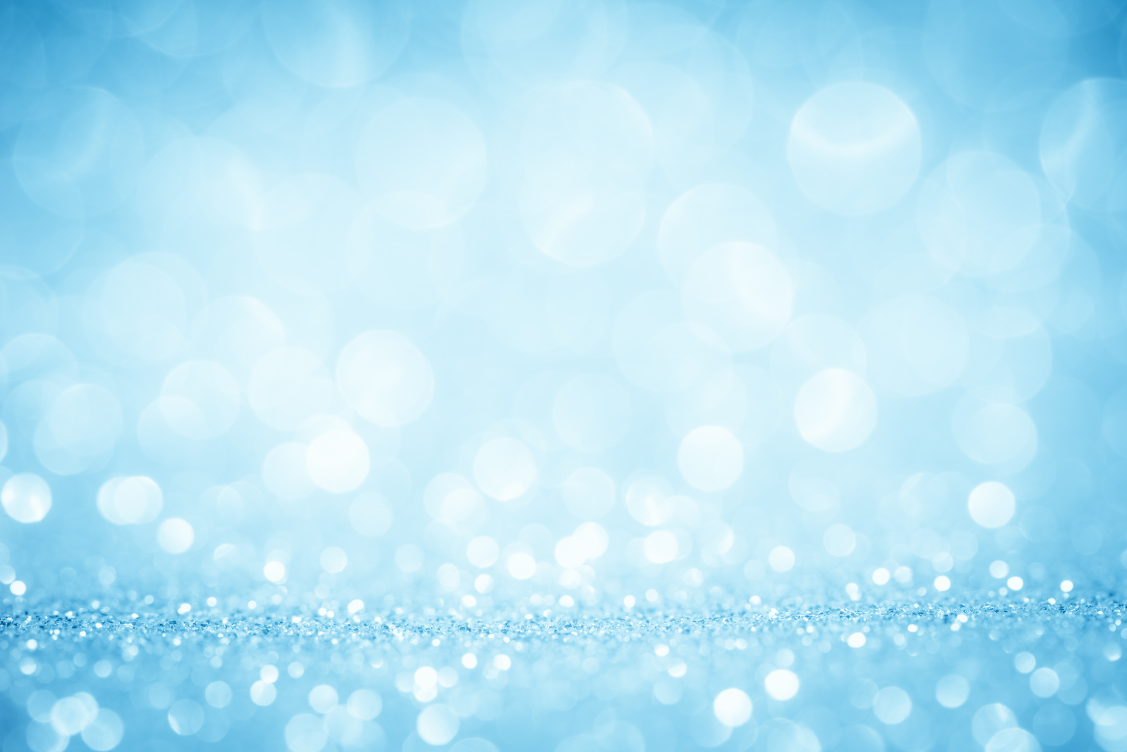 Blurred blue sparkles and glitters
